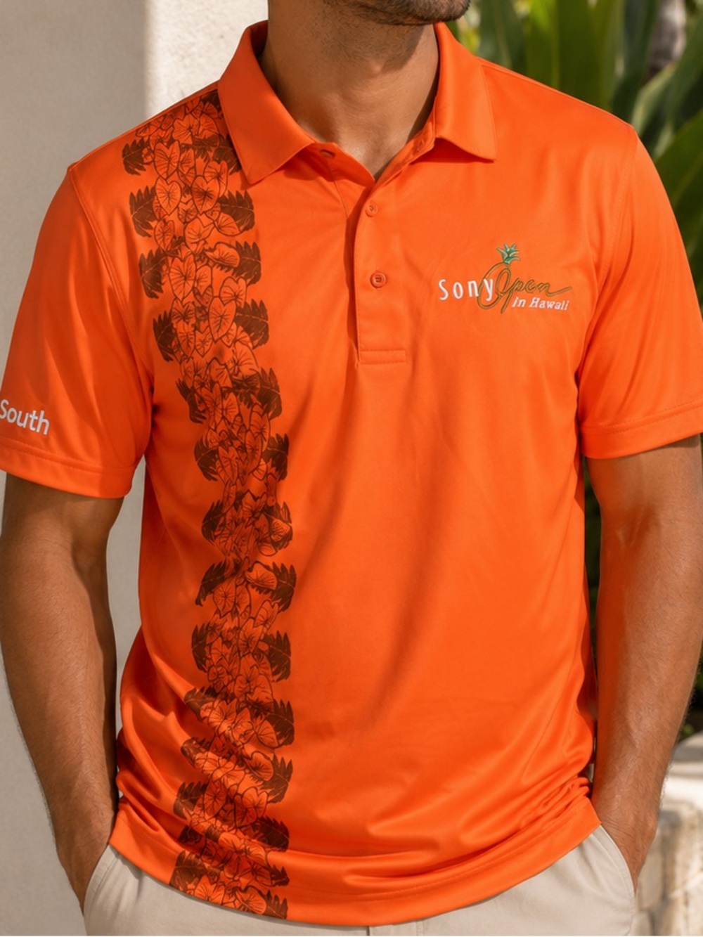 Sony Open 2025 Golf Shirt – Bright Orange, Brand New Men’s Size L NWT
